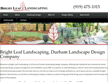 Tablet Screenshot of brightleaflandscaping.com